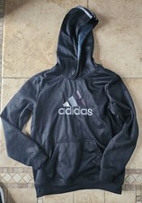 Boys Adidas Hooded Sweatshirt Black Size L