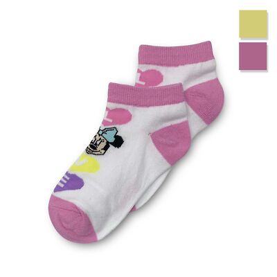 Disney Minnie Mouse Kurzsocken ein Paar für Mädchen aus Baumwollgarn 4114