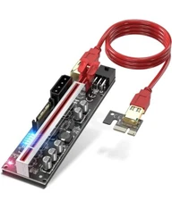 EDUP LOVE PCI-E GPU Riser Express Cable with 5 Solid Capacitors,Marque Light