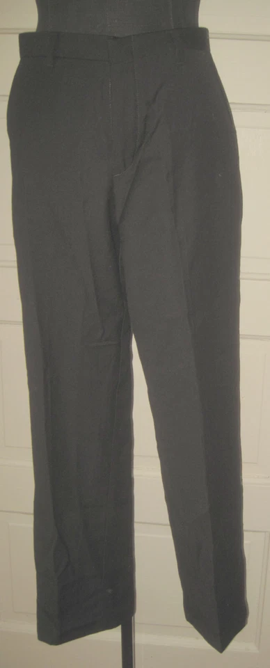 CHAPS Boy's Black Flat Front WOOL Blend Dress Pants Slacks Trouser 14 - Image 3 of 4