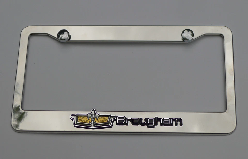 Chevy Caprice Brougham License Plate Frame Box Chevy Chrome Emblem Badge 77-90 - Image 3 of 4