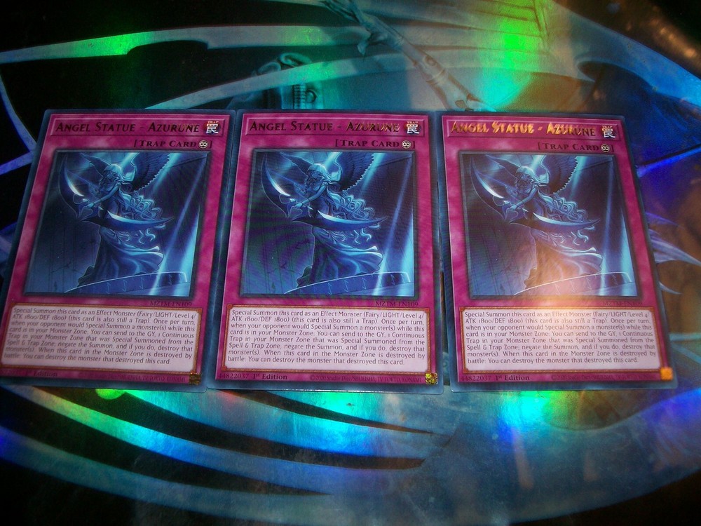 3x Azurune 1st Edition Rare Angel Statue MZTM-EN109 Yu-Gi-Oh! Card