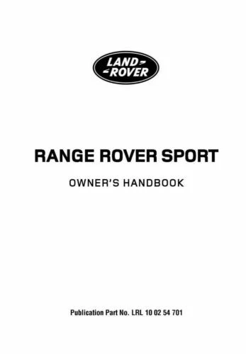 Range Rover Car Owner & Operator Manuals