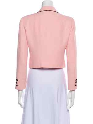 Moschino Lined Pink Envelope Pocket Jacket Blazer US Sz 10 ivory