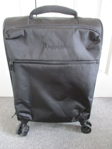 It Luggage - Black, Soft Shell, Lightweight, Small, Telescopic Handle Suitcase - Picture 2 of 14
