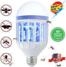 Bug Zapper Light Bulb Mosquito Lamp LED Fly Trap Killer Indoor Outdoor Insect US