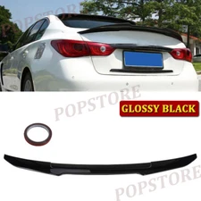 For 2014-2023 Infiniti Q50 PSM Style Glossy  High Kick Duckbill Trunk Spoiler
