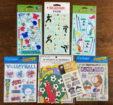 Sports Scrapbook Crafts Sticker Lot