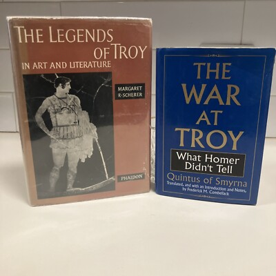 #ad Lot of 2 Books on Troy History Greek Mythology Margaret Scherer War Homer￼ $20.24