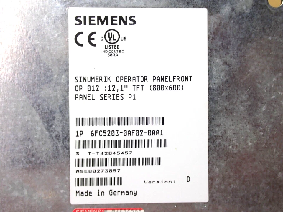 6FC52030AF020AA1 ПАНЕЛЬ ОПЕРАТОРА SIEMENS Б/У - Изображение 4 из 4