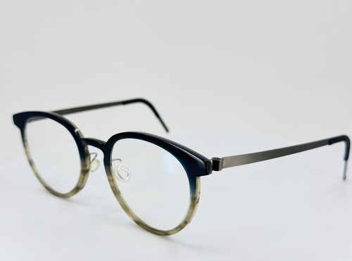 LINDBERG ACETANIUM 1043 030/BF1I AI06 Black Tan Round Eyeglasses 49-19-135 B:42 - Picture 6 of 9