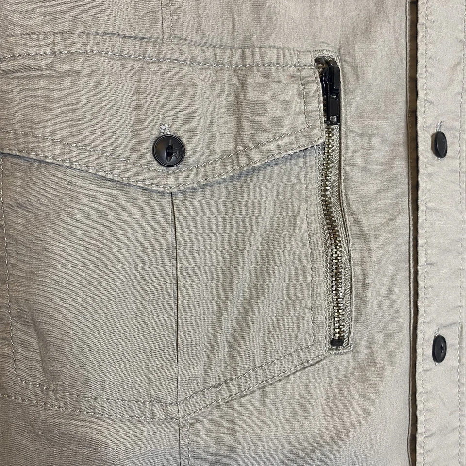 Fox Racing Shirt Mens Large Slim Grey Gray Button Up Rockabilly Dirt Bike - Image 4 of 4