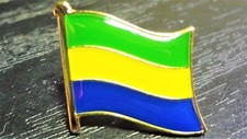 GABON Gabonese Metal Flag Lapel Pin Badge *NEW*MIX & MATCH BUY 3 GET 2 FREE!