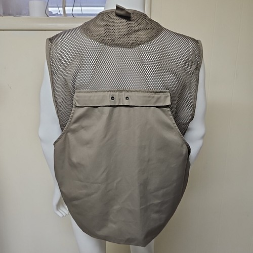Master Sportsman Hunting Vest Mens 2XL Khaki Zip Up Cotton Padded Shoulder Mesh - Picture 3 of 8