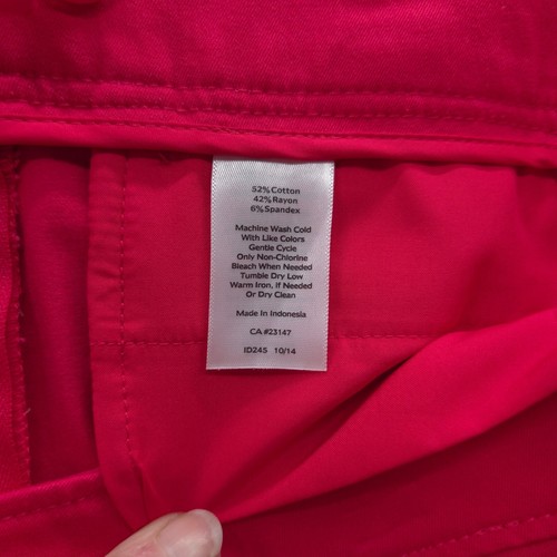 NWT Talbots Womens Chatham Ankle Pants 110 Petite Red High Waist Stretch Preppy - Picture 13 of 14