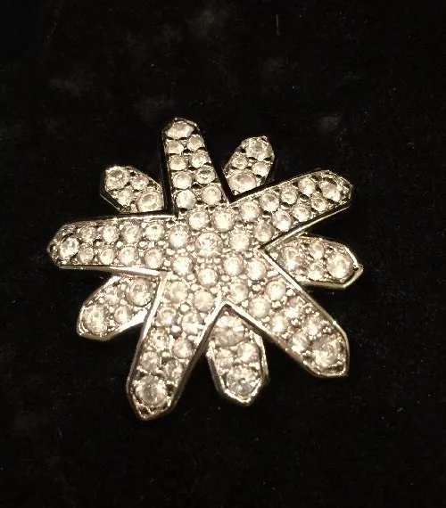 Swarovski Signature Jewelry Snowburst Snowflake Pin St New In Box