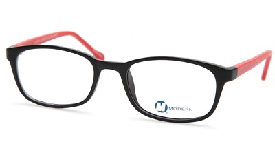 NEW MODERN OPTICAL YIPPEE Black/Red Matte EYEGLASSES GLASSES FRAME 49-18-135 B34
