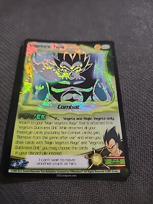 Dragonball Z CCG Vegeta's Fury Rare #122 Unlimited Fusion Saga Alt