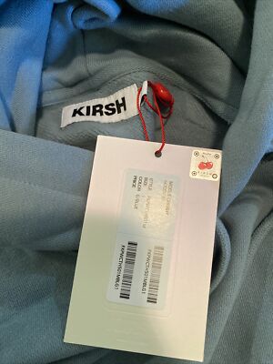 Sweat Kirsh Unisexe Taille M – Bleu Avec Motif Cerise Brodé – Mélange Coton – État Excellent
