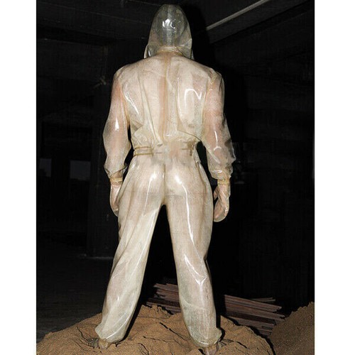 Latex Catsuit Rubber Fetish Cosplay Transparent Loose Bodysuit Overall 0.4mm - Picture 2 of 5