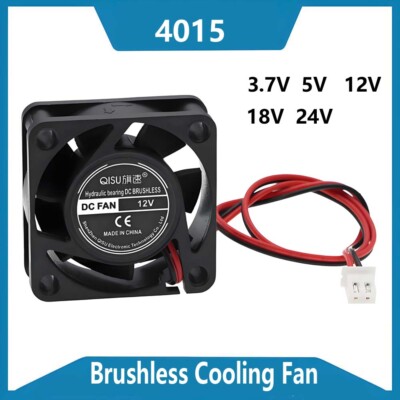 4015 DC Brushless 3.7V-24V Cooling Fan Ultra-Quiet 2-Pin Micro Fan 40x40x15mm