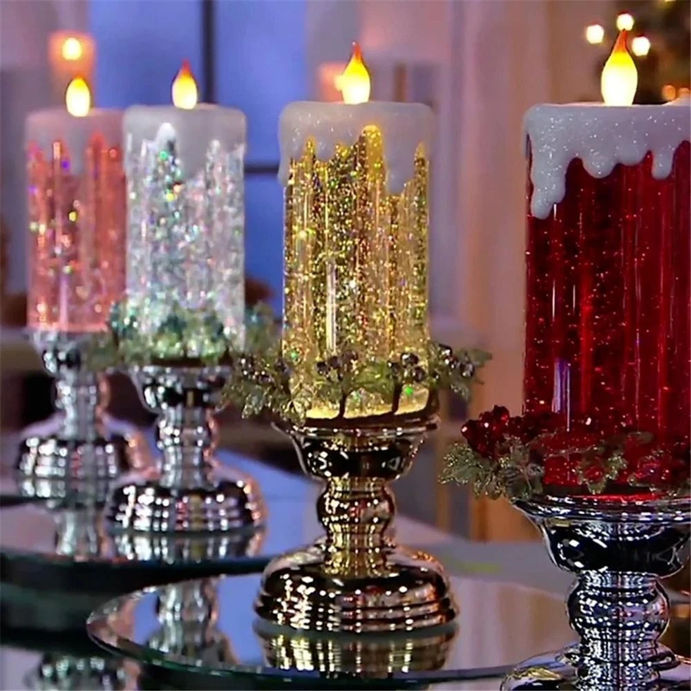 Candles with lights inside deals