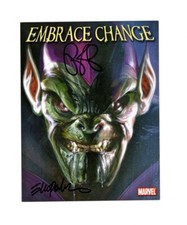 Marvel Comics Secret Invasion Embrace Change Advertisement Card w/ 2 Autographs 