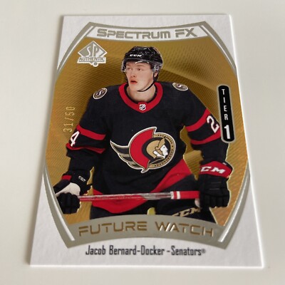 NHL Card-Jacob Bernard-Docker-Gold xx/50 Future Watch-SP Authentic 21-22-Ottawa