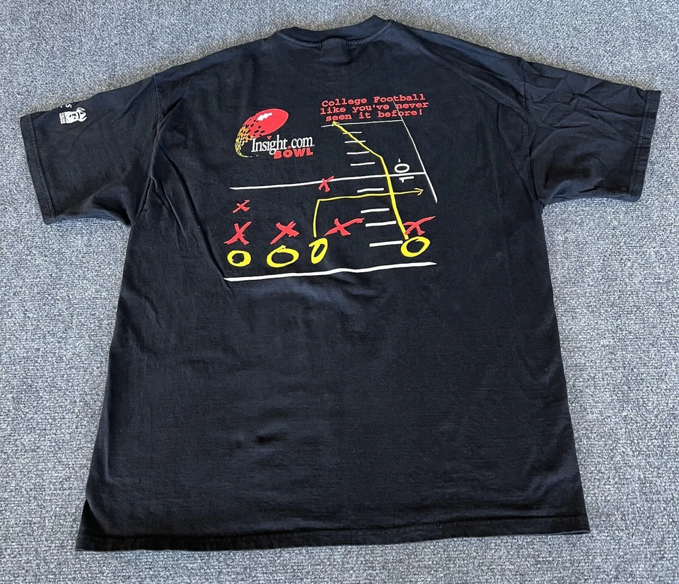 Camiseta Insight Bowl Y2K 2000 Black Bank One Ballpark Inaugural Hanes Para Hombres XL  Foto 2 de 4