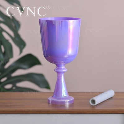 432Hz 7'' A Third Eye Crystal Singing Bowl Alchemy Chalice Grail Clear Sound Bath