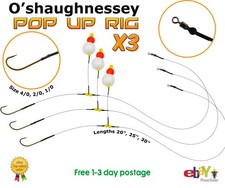X3 -Single Hook Pop Up Rig Wire Trace -- Pike Sea Fishing -- O'Shaughnessey Hook