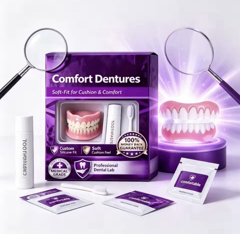 Comfort Dentures Soft-Fit Medical Grade Denture Care Set Model Comfort Dentures