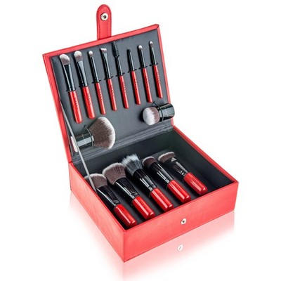 SHANY Vanity Vox - 15 Pc Makeup Brush Set with Stylish Storage Box and Stand