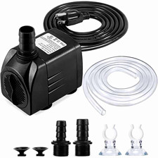 Submersible Water Pump 400GPH 25W 6.56ft Max Head w/ 6.5ft Tubing