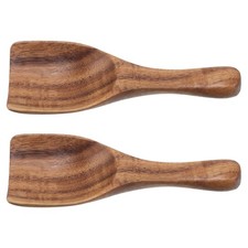 2pcs Coffee Scoops: Large Wooden Jar Scoop for Kitchen Supply - Portable