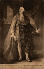 Louis Philippe Joseph Duc d Orleans Versailles France vintage postcard d185