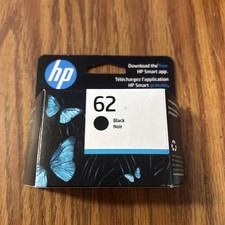 HP 62 Black Original Ink Cartridge, Sealed New in Box Exp. 08/2027 C2P04AN