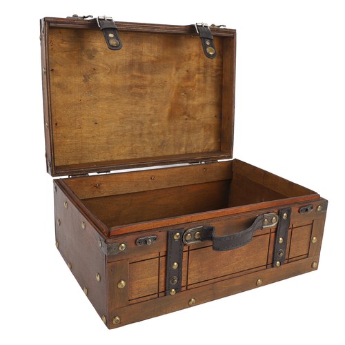 Hot HG Wooden Chest Portable Vintage Distressed Multifunctional Wood Storage - Picture 8 of 23