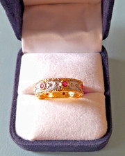 eternity ring gold silber zirkonia rubin