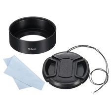 40.5mm Lens Hood, Standard Focus Inside Hood with 52mm Lens Cap and Cloth