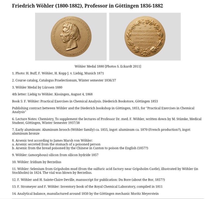 Friedrich Wõhler medallion medal in original case.  RARE AND VALUABLE!!!