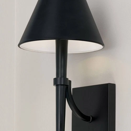 Capital Holden 18 3/4" High Matte Black Metal Wall Sconce - Picture 4 of 7