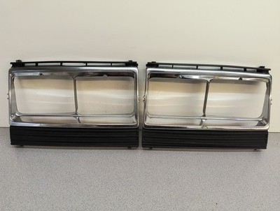 Volvo 240 242 244 245 OEM Quad Square Headlight Bezel Black Trim
