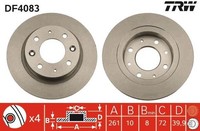 2X Bremsscheibe Hinterachse FüR KIA Carens I GroßRaumlimousine Clarus Kombi