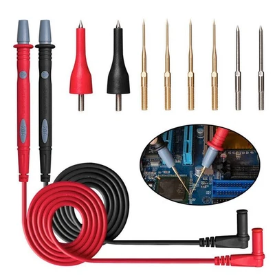 MARKENLOS 8pcs Multimeter Messgerät Prüfleitung Messleitung Prüfspitzen Kabel 1000V Set