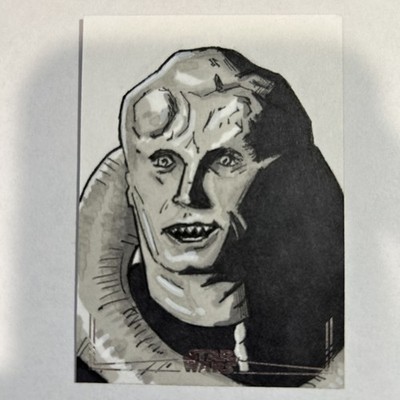 Bib Fortuna 2025 Topps Star Wars Smugglers Outpost 1/1 Sketch By John Bruce RARE