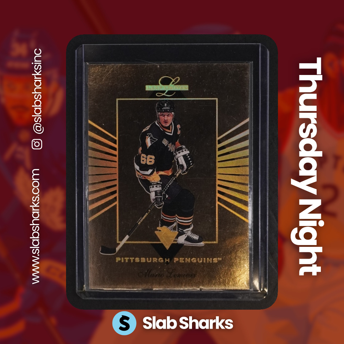 1994 LEAF LIMITED #1 MARIO LEMIEUX GOLD /2500