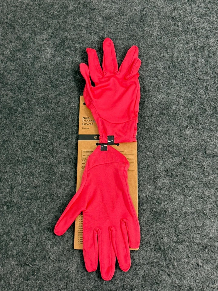 Guantes ligeros Nike Pacer Liner Dri-Fit para mujer XS/S para correr rosa plateado Foto 2 de 2