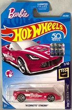 Hot Wheels Barbie 2014 Corvette Stingray Convertible 2018 Master Factory Pink J5