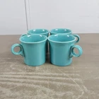 Homer Laughlin Fiesta Turquoise Mugs O Ring Handle HLC Fiestaware Cups